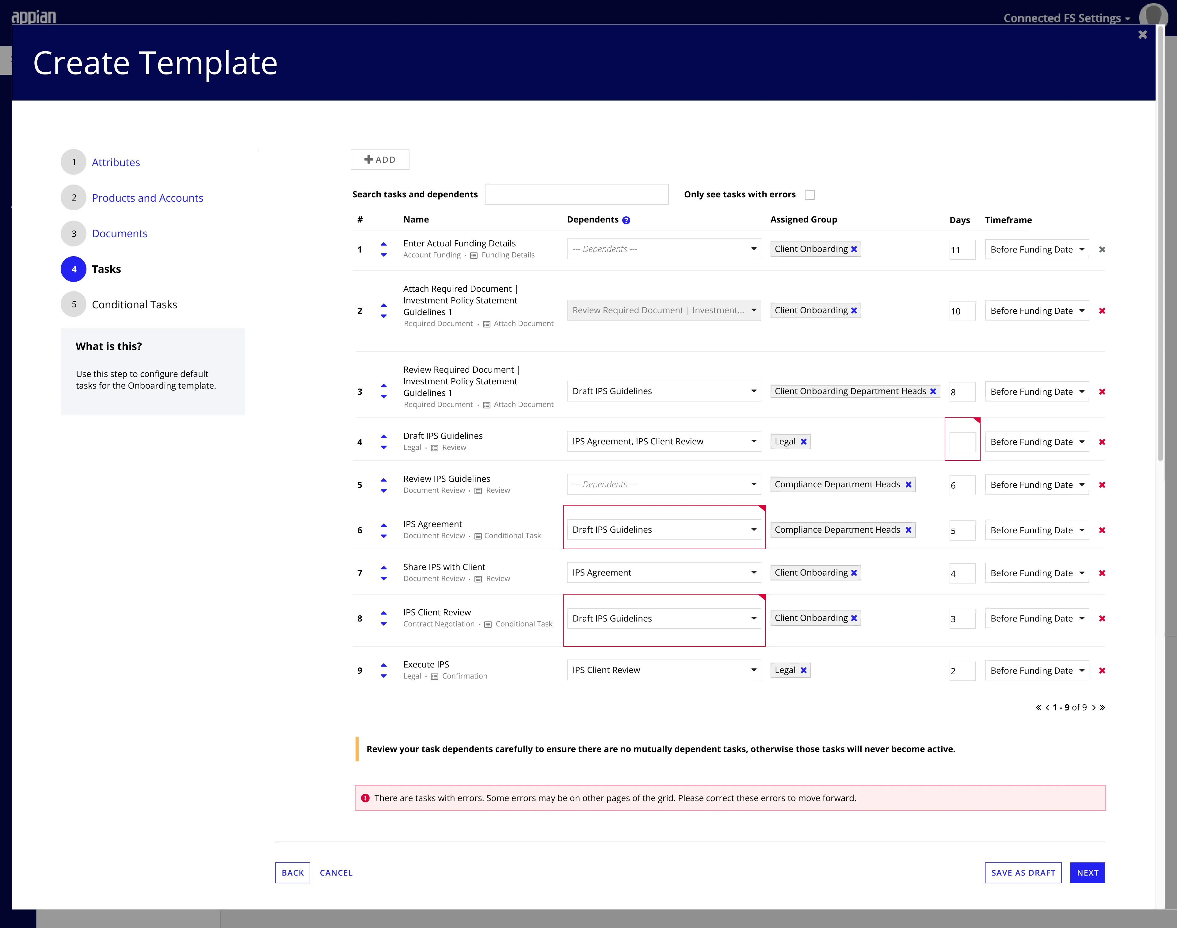 Redesigned Task Grid interface